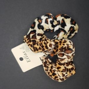 Animal print velvet scrunchies